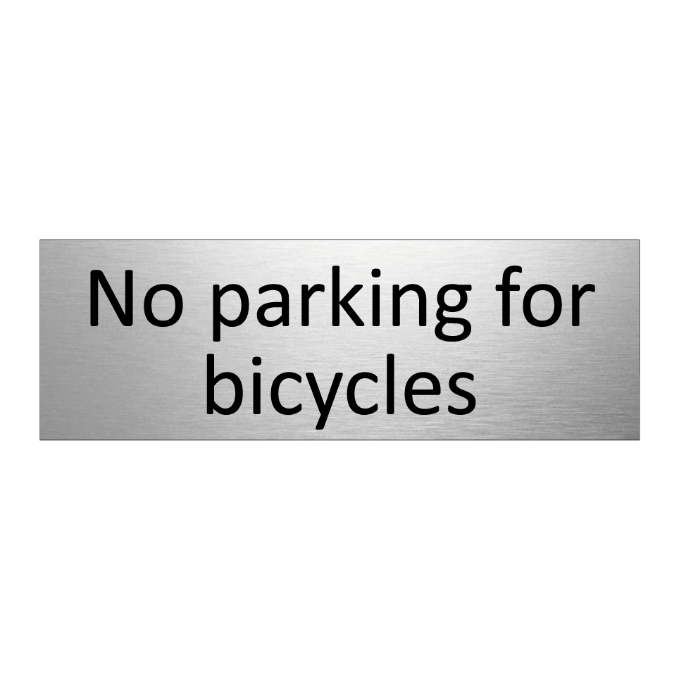 No parking for bicycles