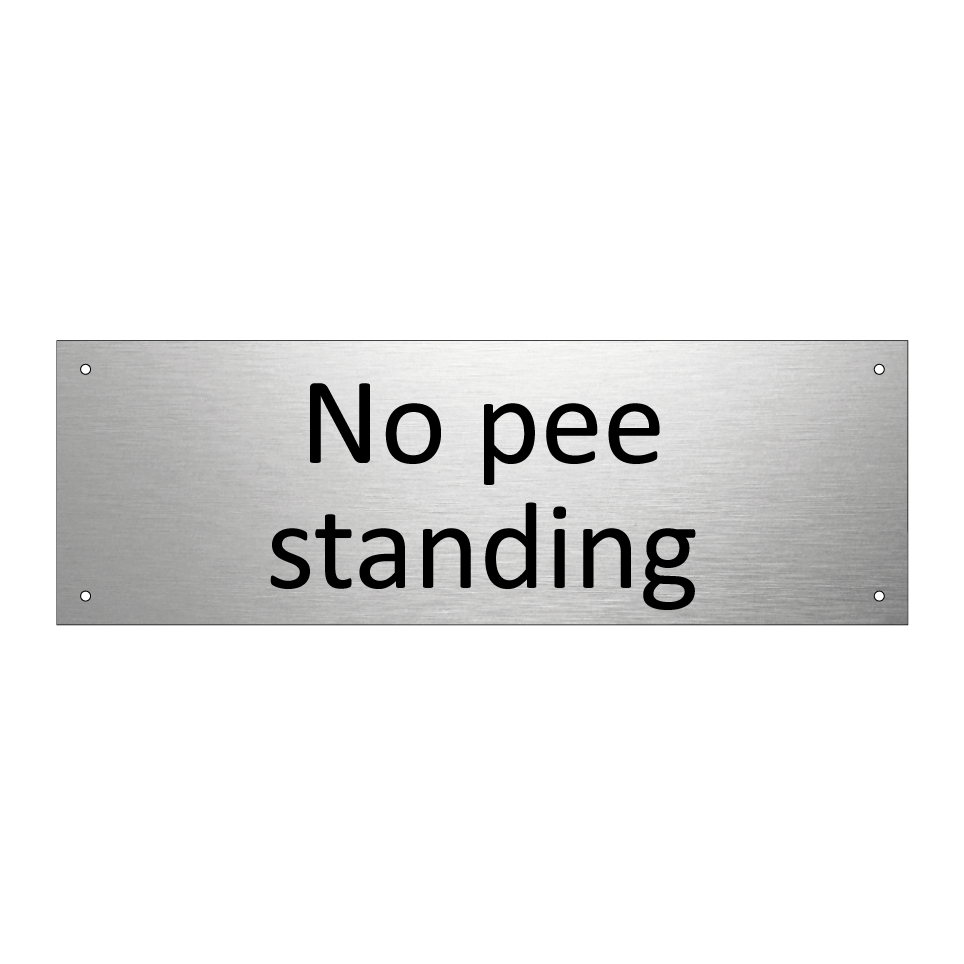 No pee standing