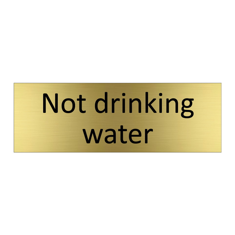 Not drinking water