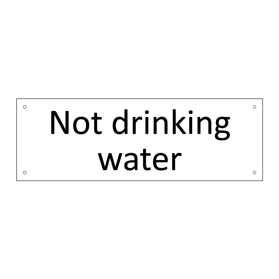 Not drinking water