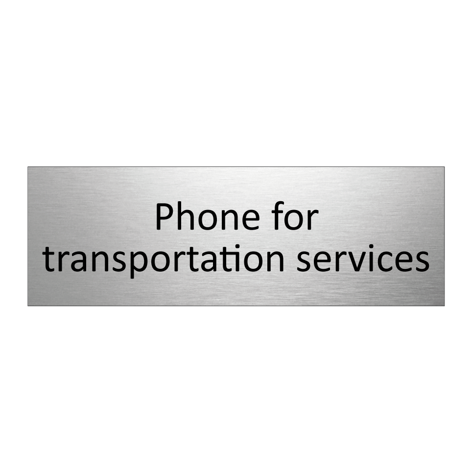 Phone for transportation services