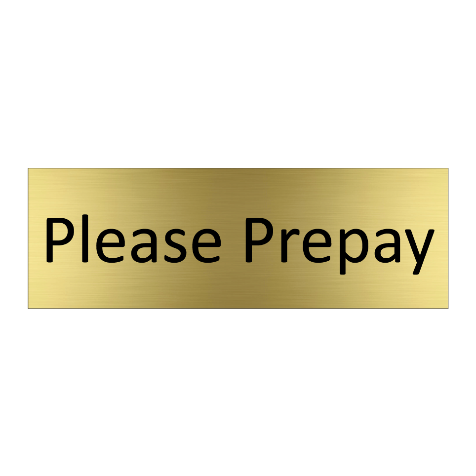 Please Prepay