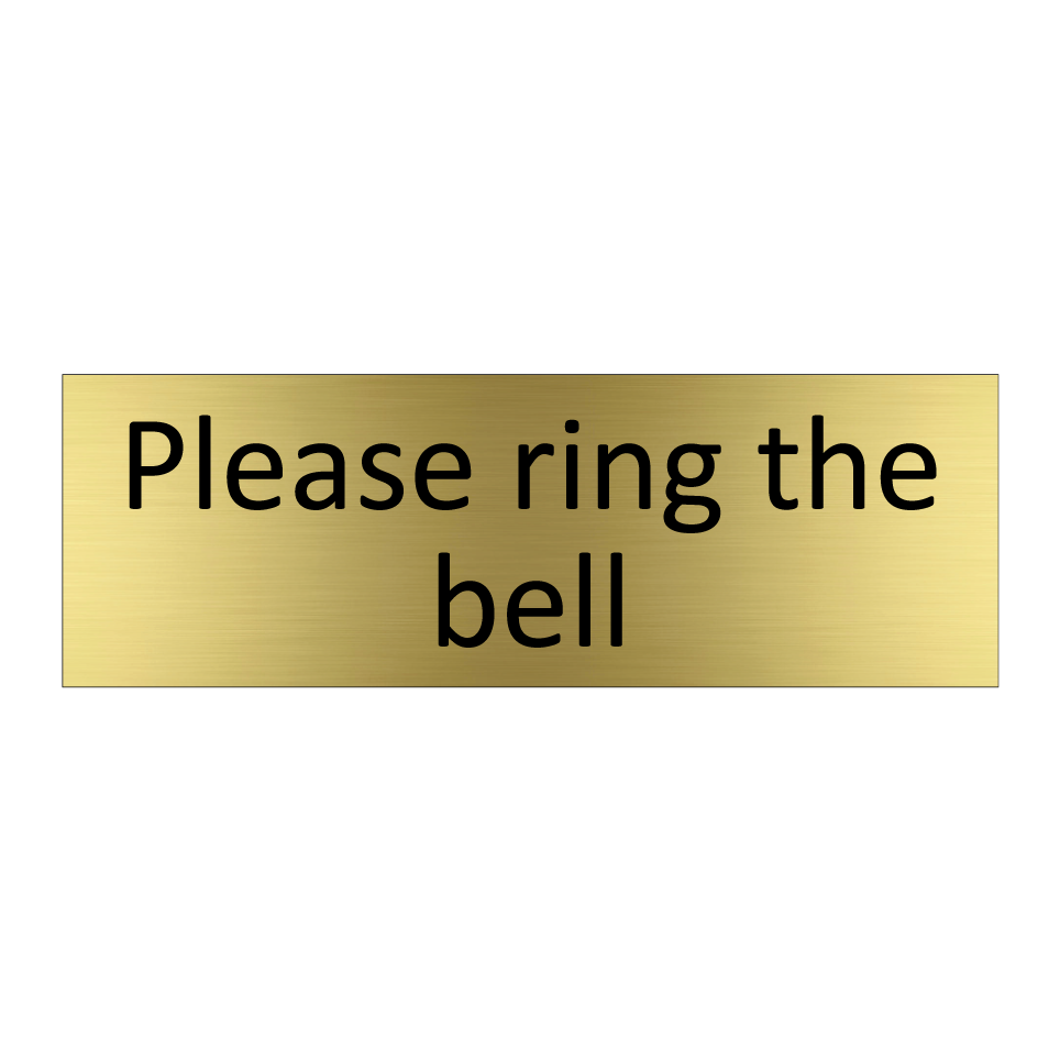 Please ring the bell