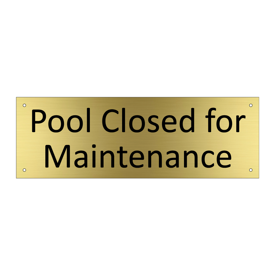 Pool Closed for Maintenance