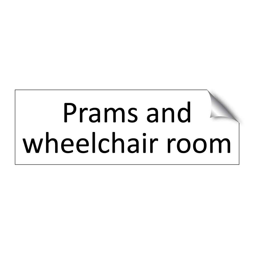 Prams and wheelchair room