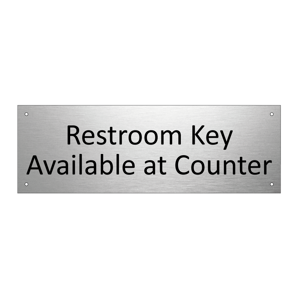 Restroom Key Available at Counter
