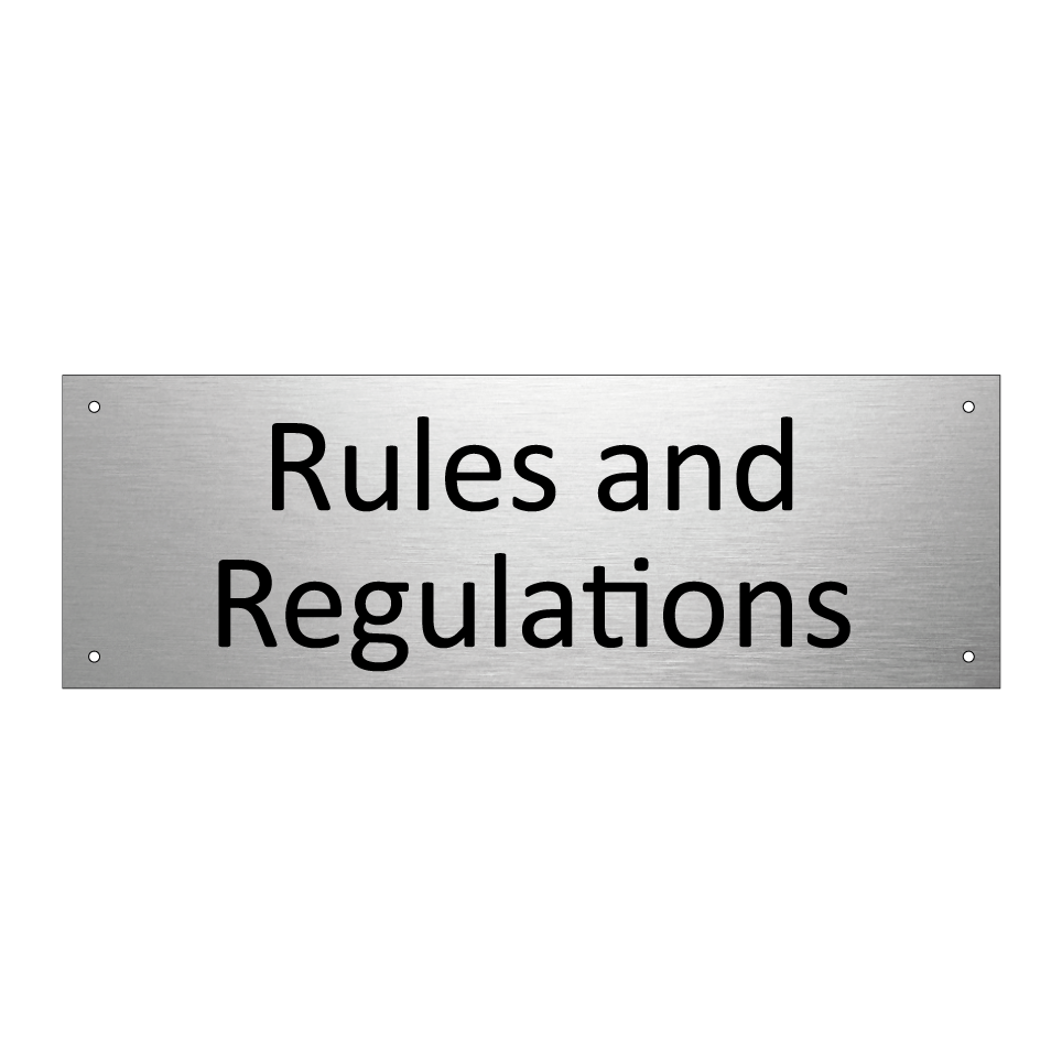 Rules and Regulations