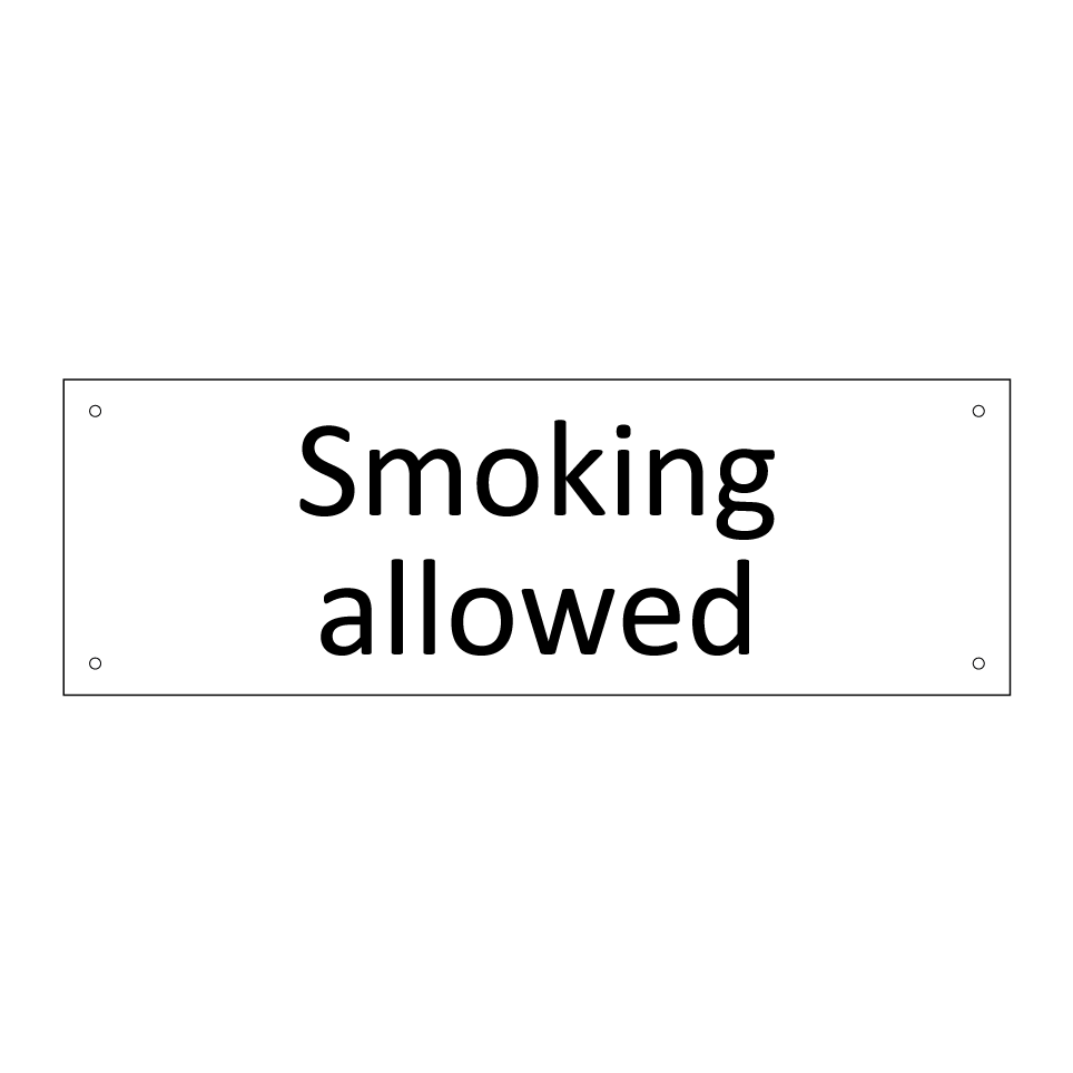 Smoking allowed