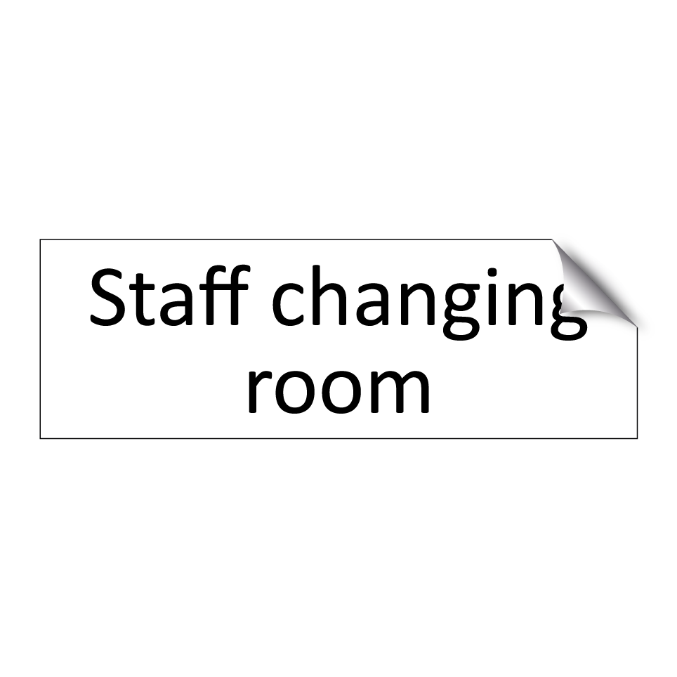 Staff changing room