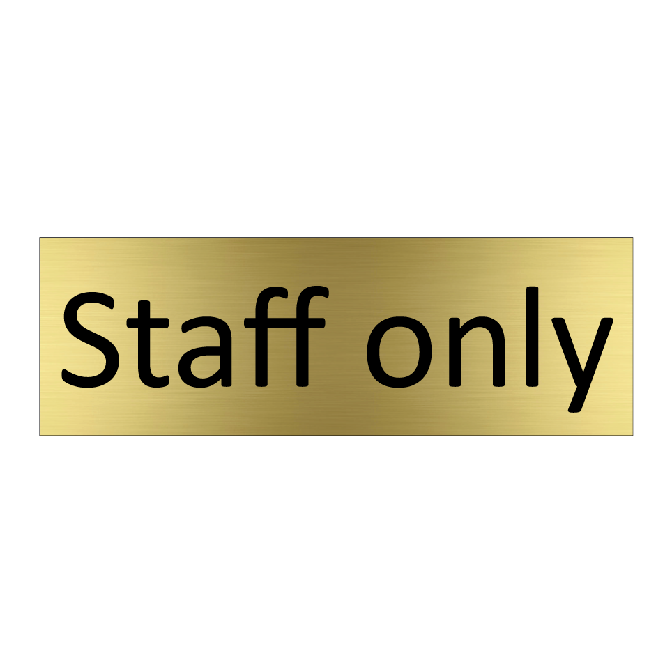 Staff only