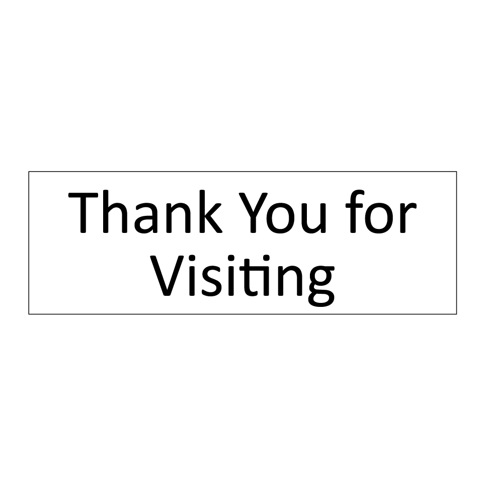 Thank You for Visiting