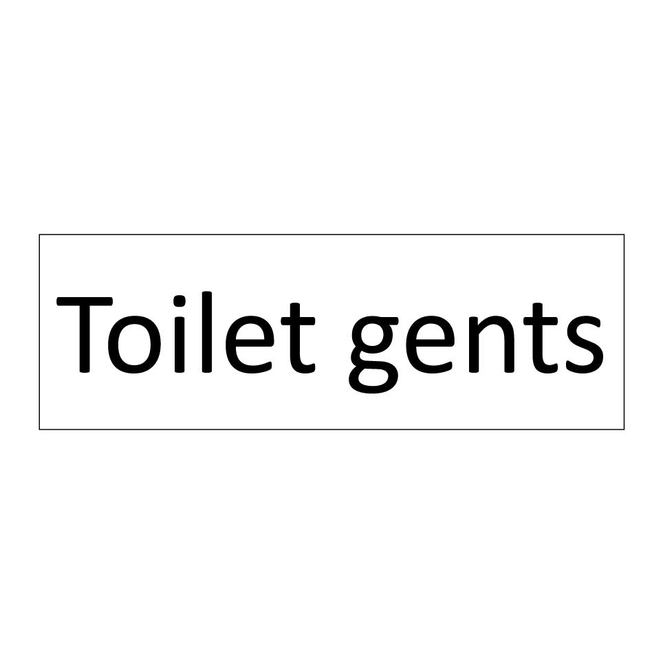 Toilet gents