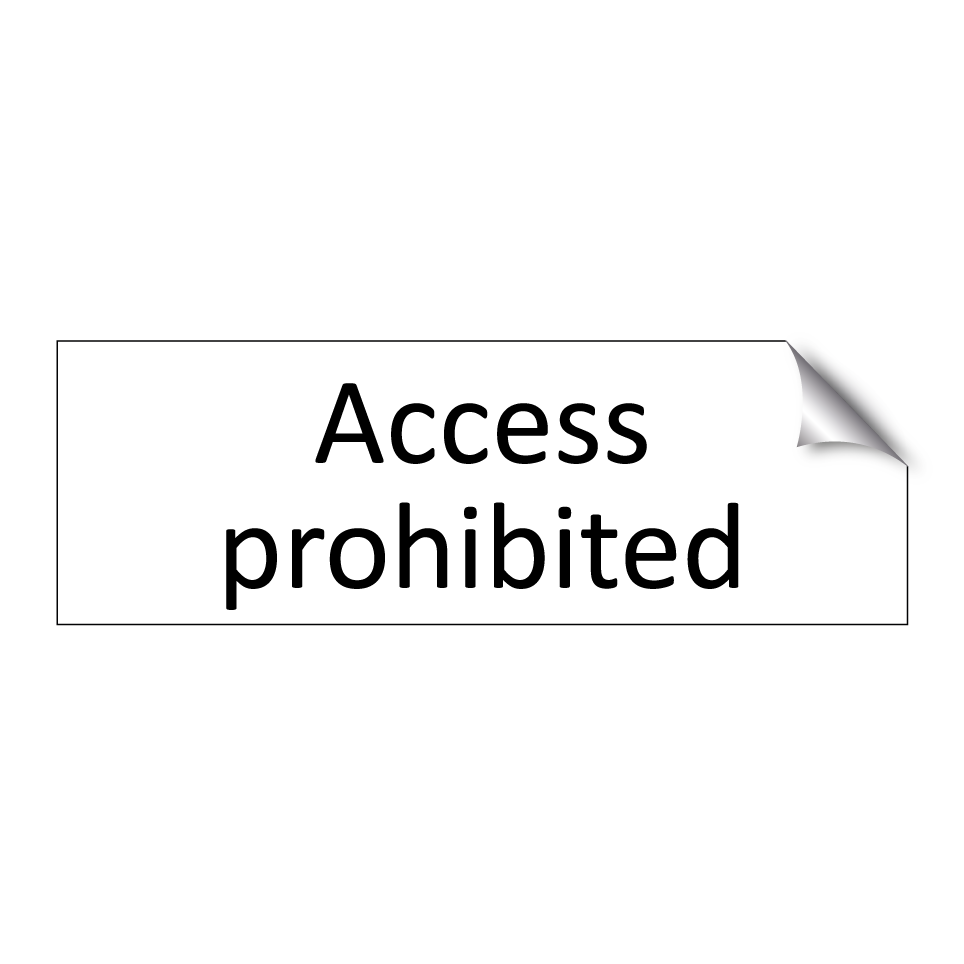 Access prohibited