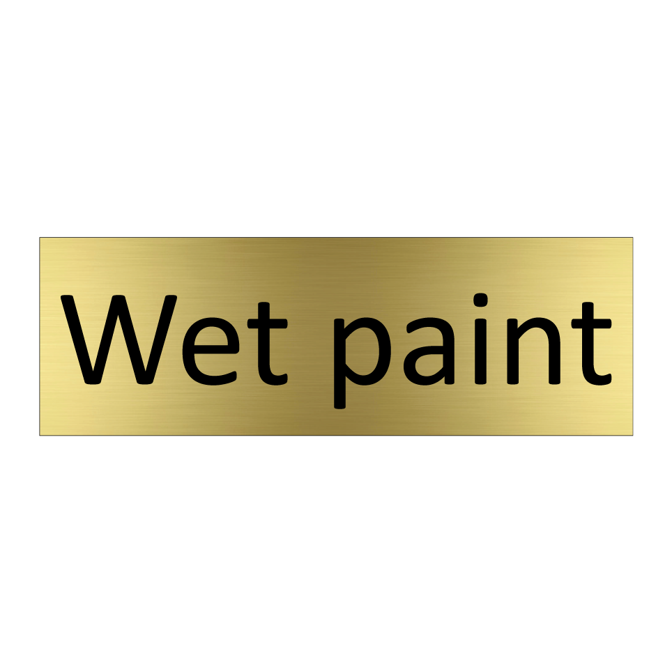 Wet paint