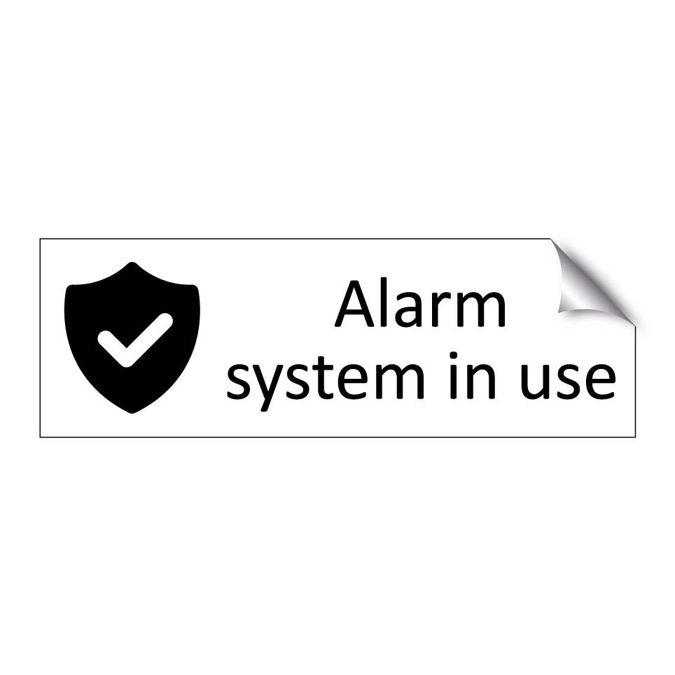 Alarm system in use
