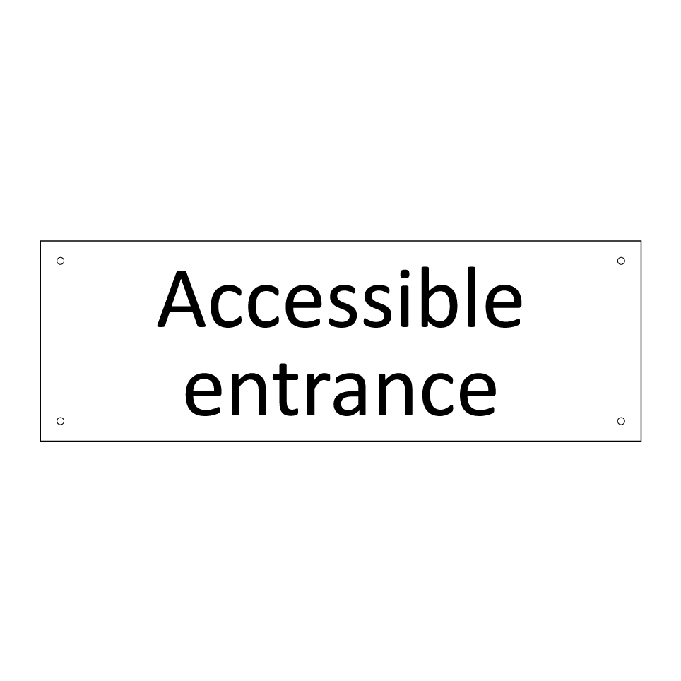 Accessible entrance