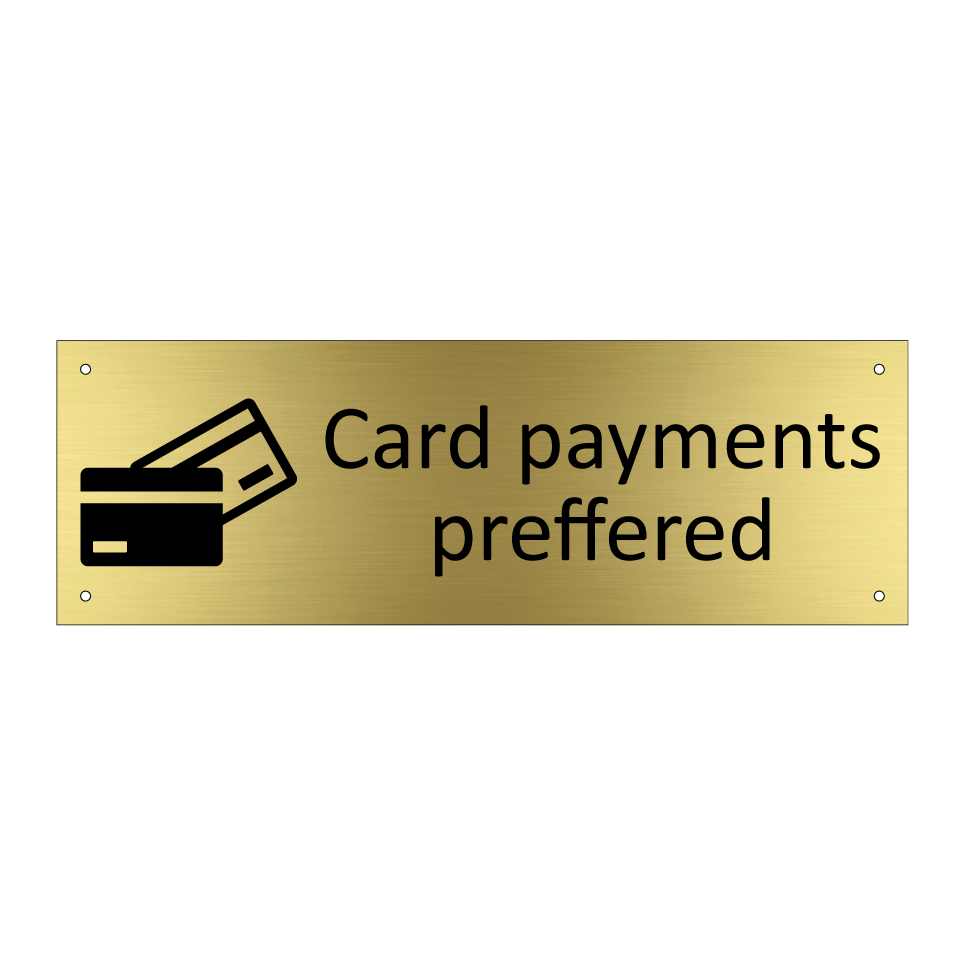 Card payments preffered