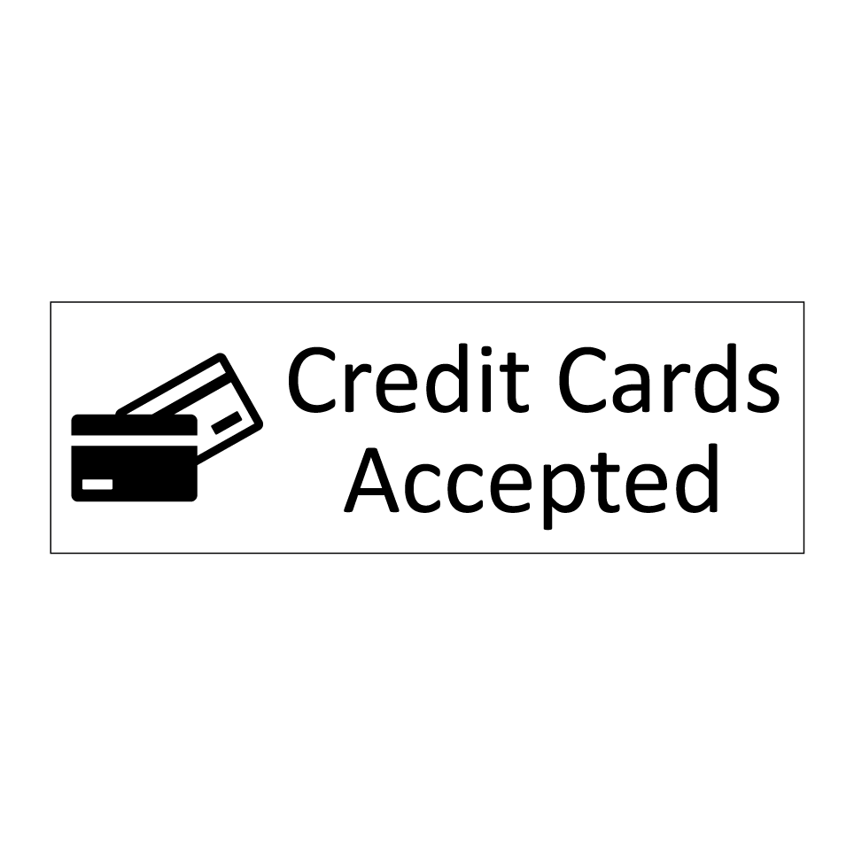 Credit Cards Accepted