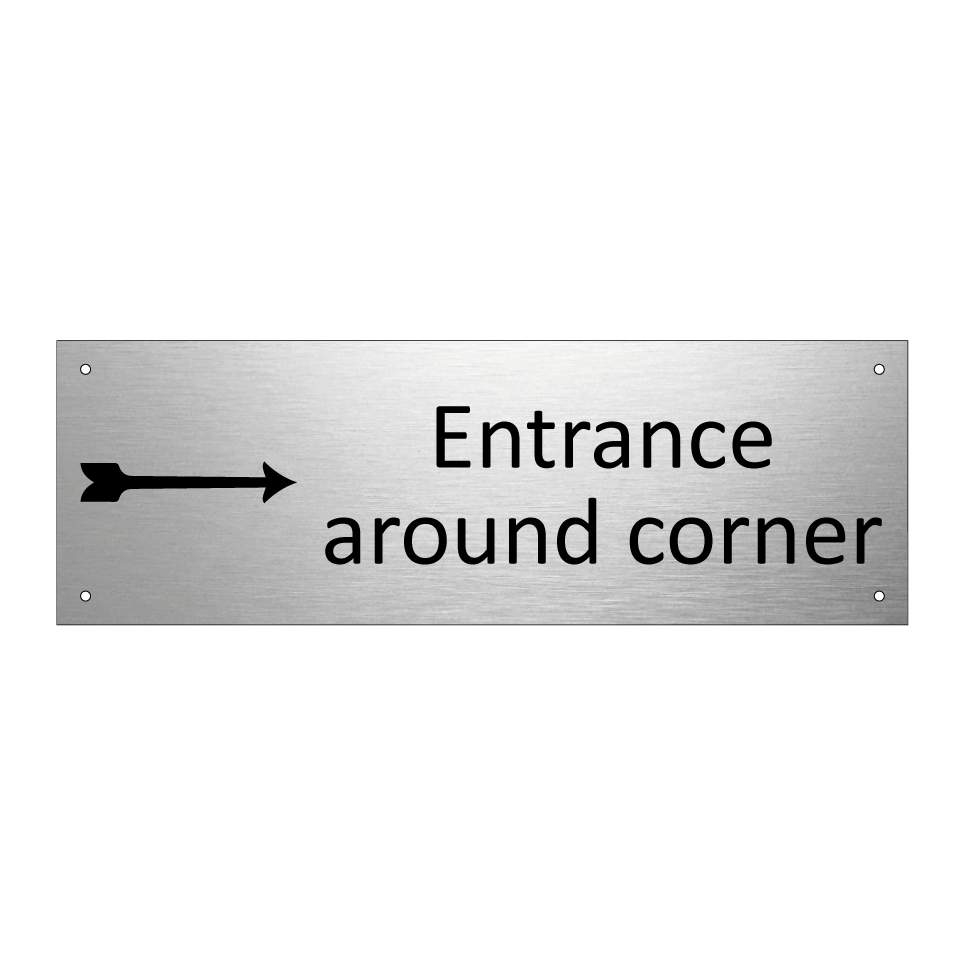 Entrance around corner