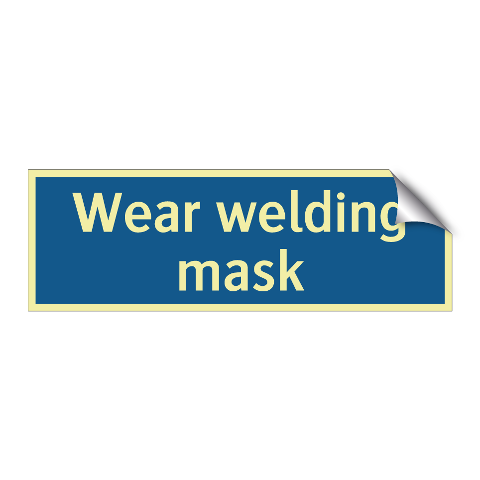 Wear welding mask