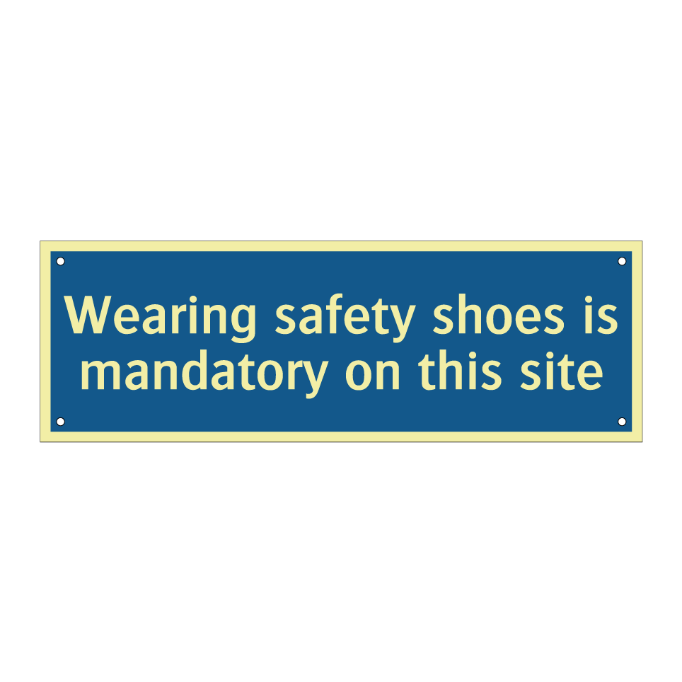 Wearing safety shoes is mandatory on this site
