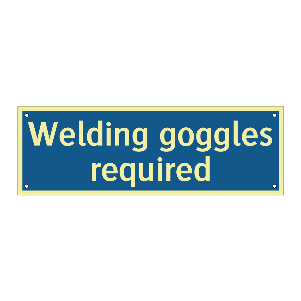 Welding goggles required