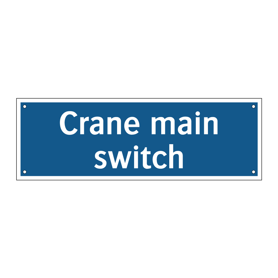 Crane main switch