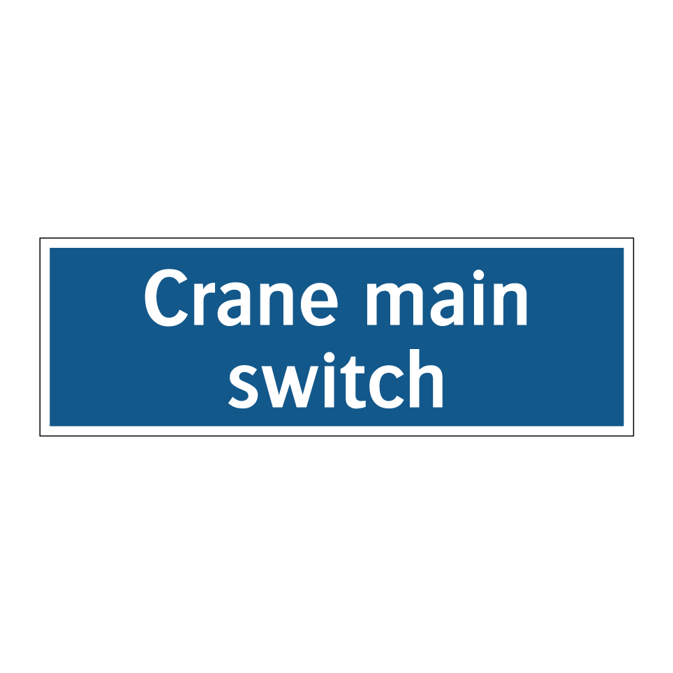 Crane main switch