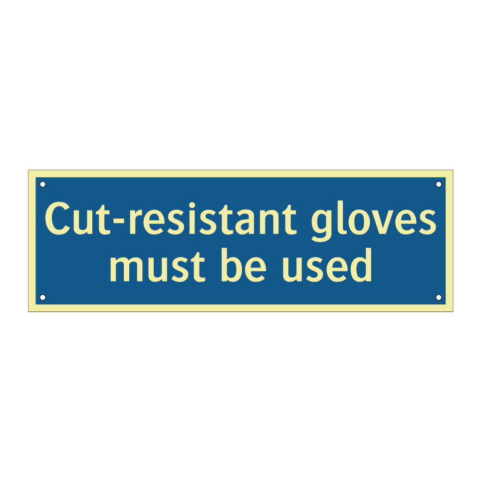 Cut-resistant gloves must be used
