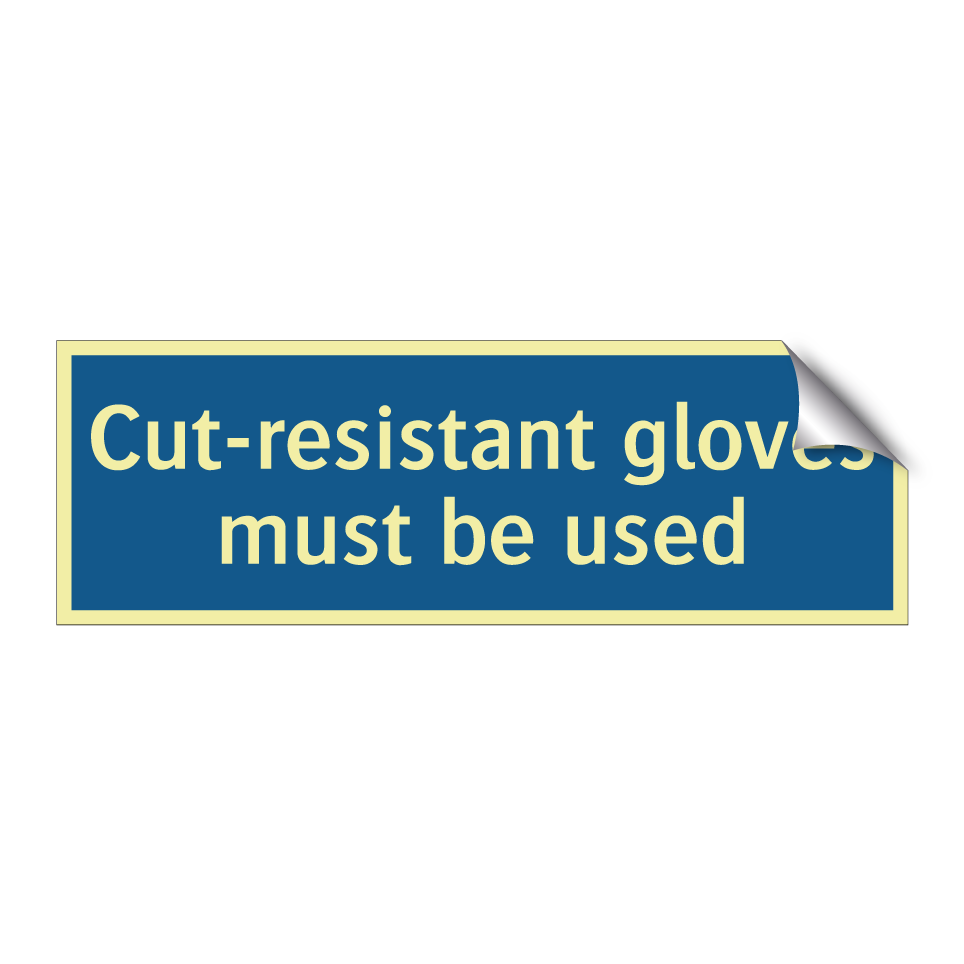 Cut-resistant gloves must be used
