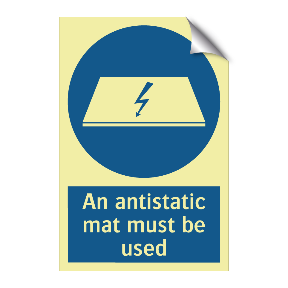 An antistatic mat must be used