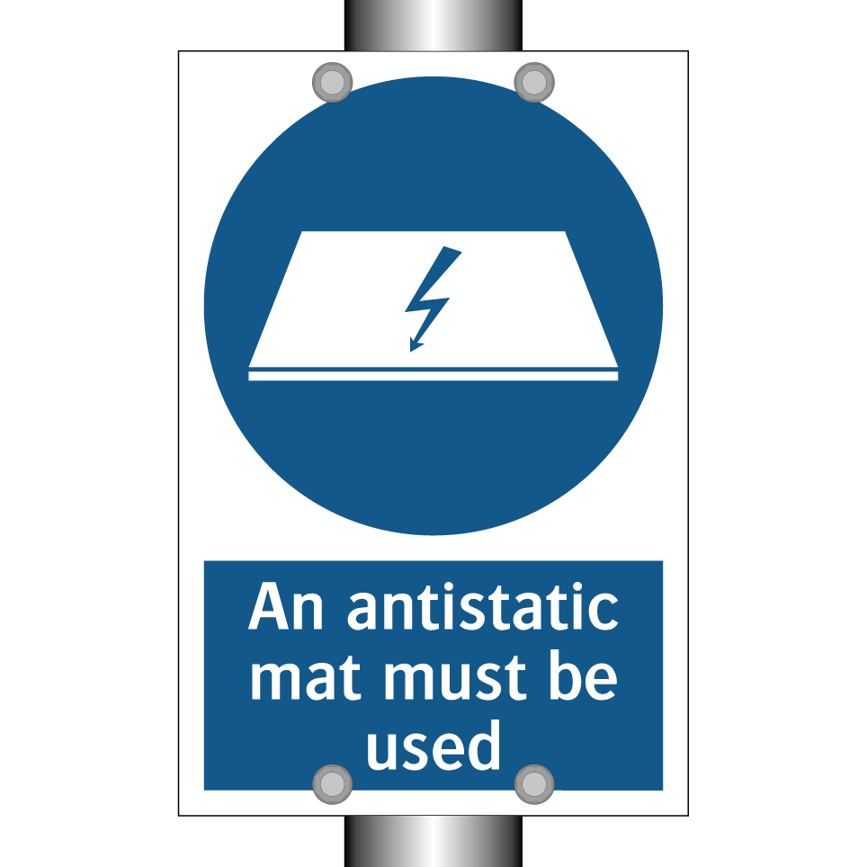 An antistatic mat must be used