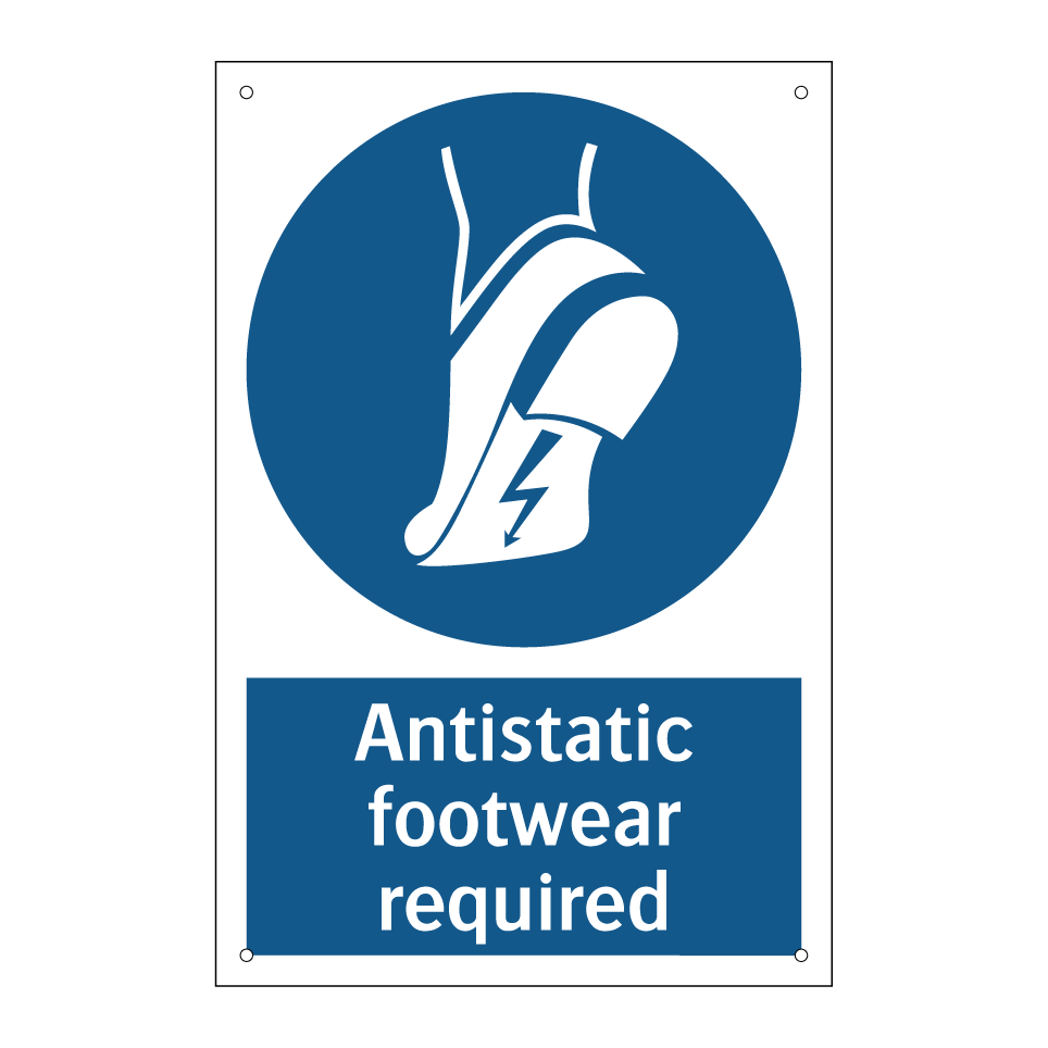 Antistatic footwear required
