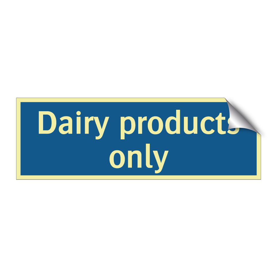Dairy products only