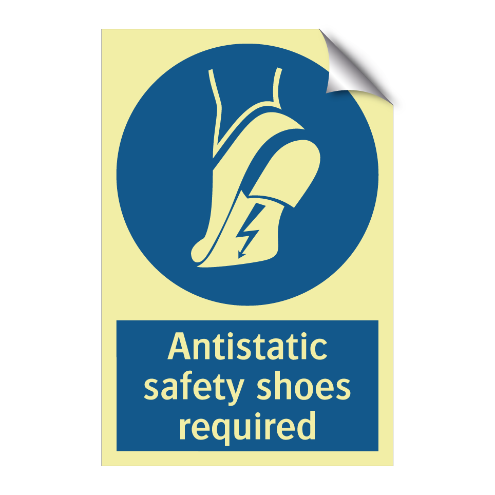 Antistatic safety shoes required