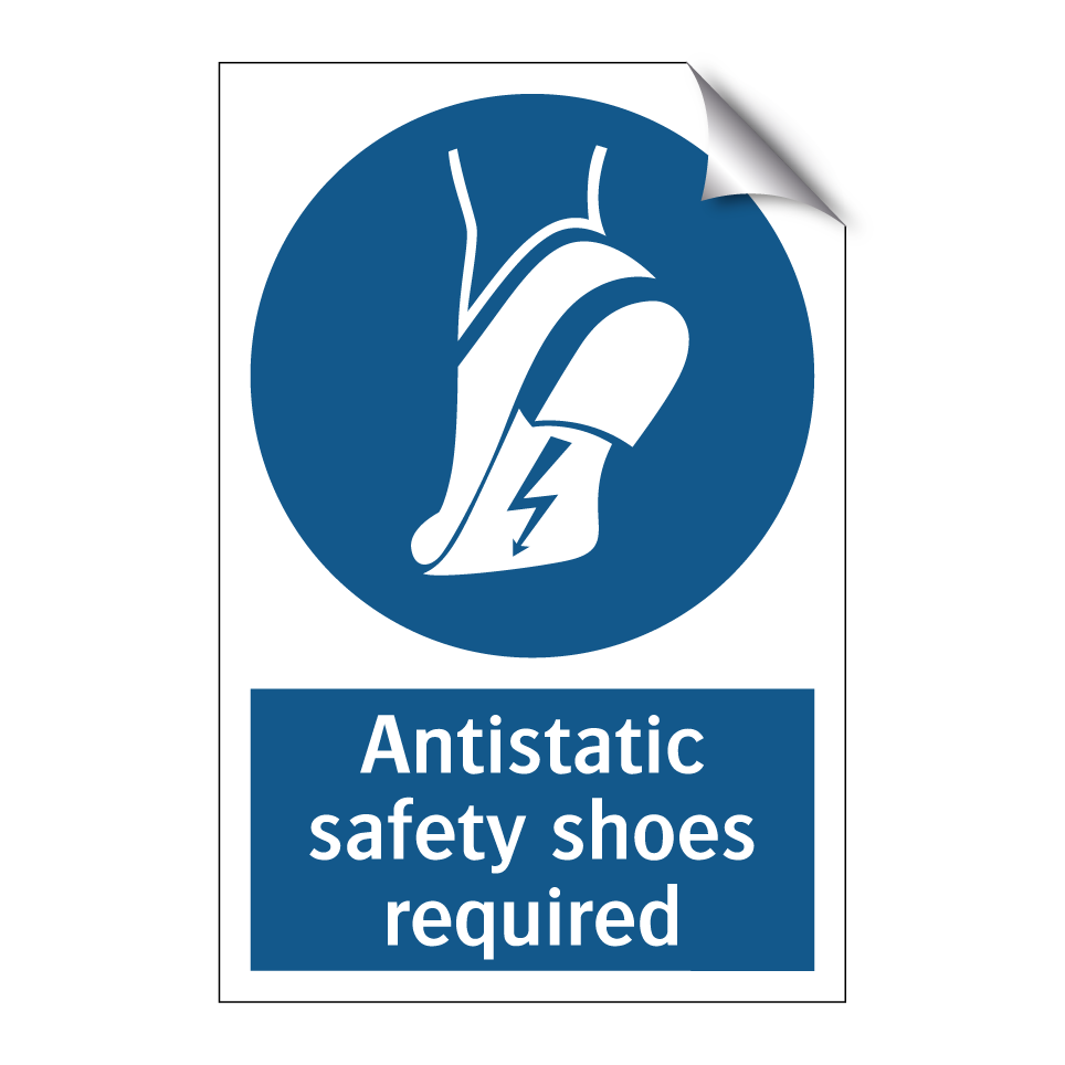Antistatic safety shoes required