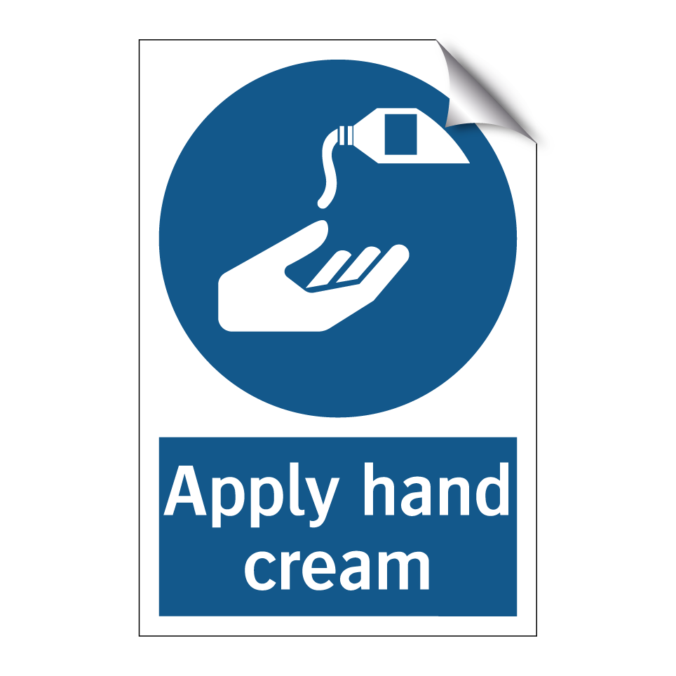 Apply hand cream