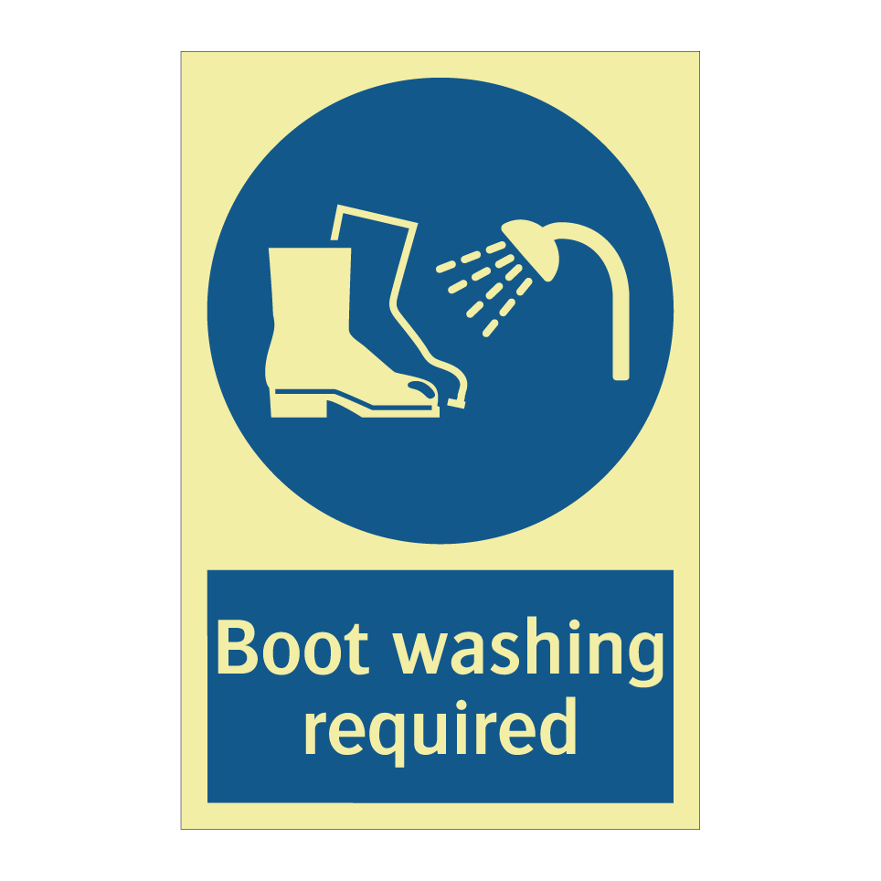 Boot washing required