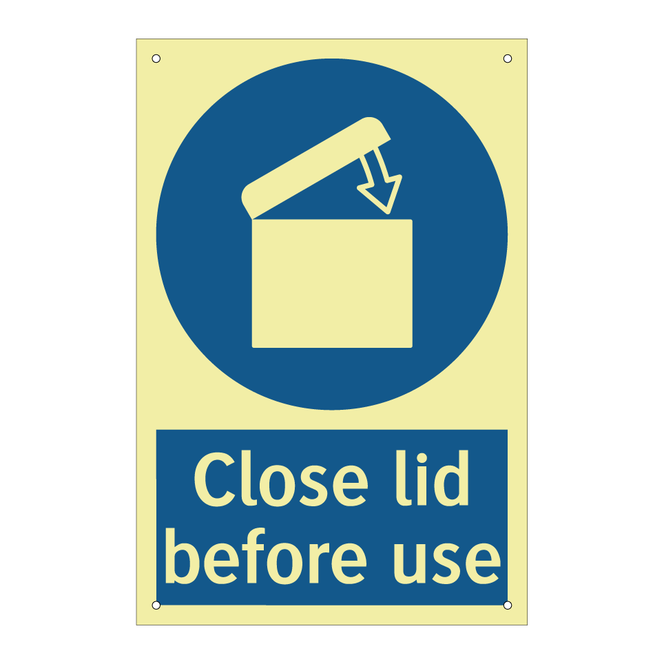 Close lid before use