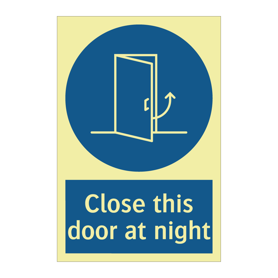 Close this door at night