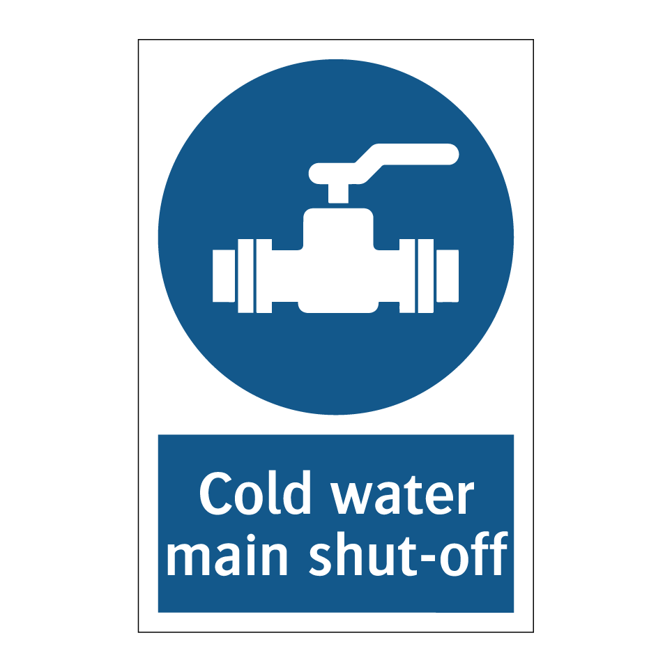 Cold water main shut-off