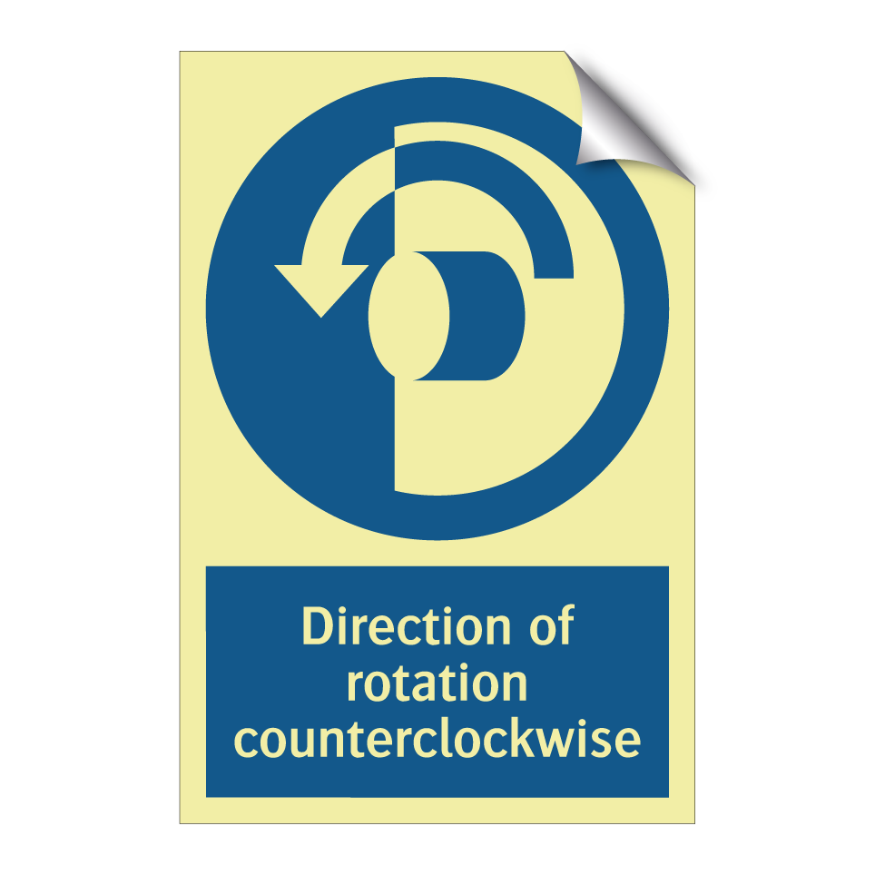 Direction of rotation counterclockwise