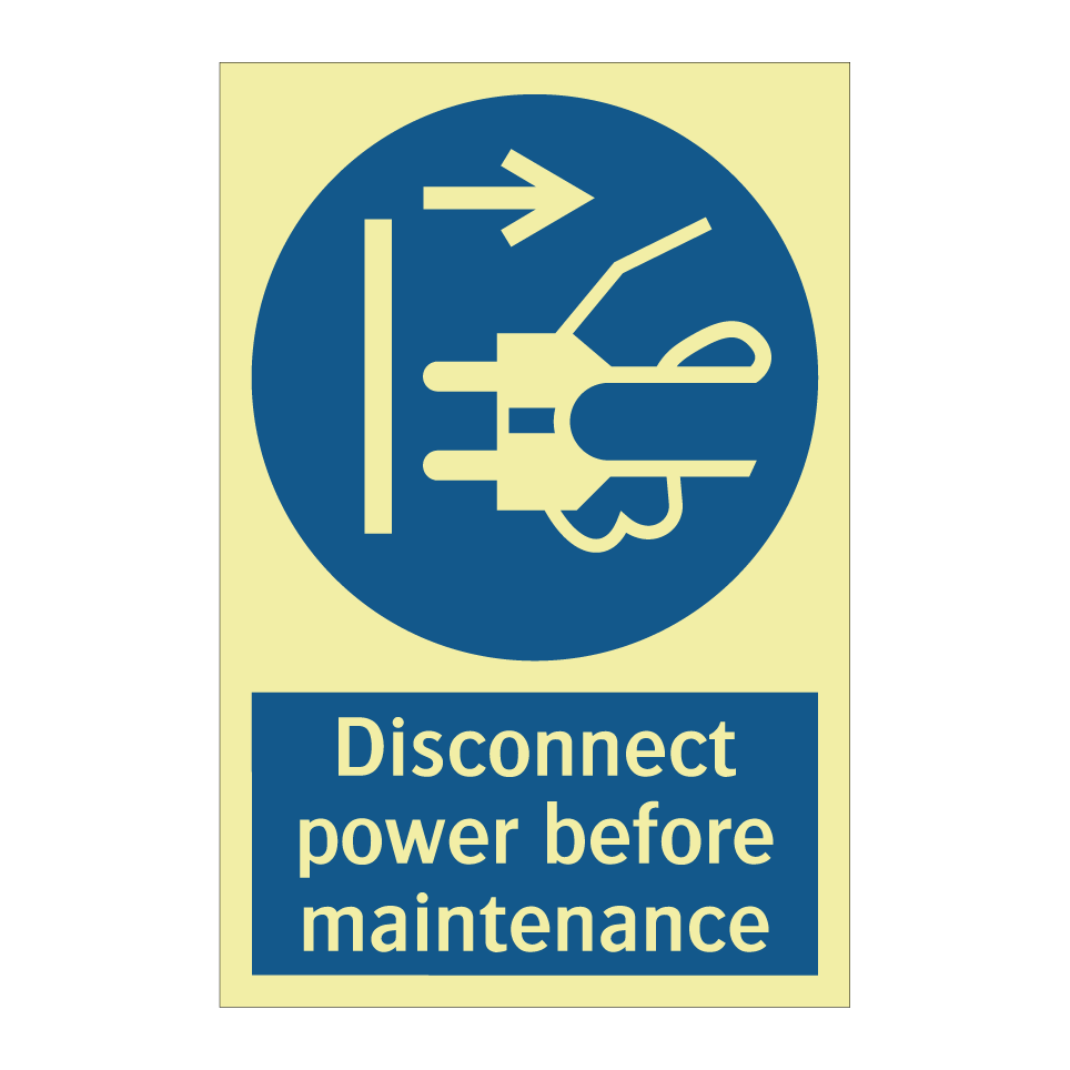 Disconnect power before maintenance