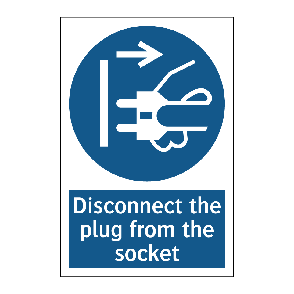 Disconnect the plug from the socket
