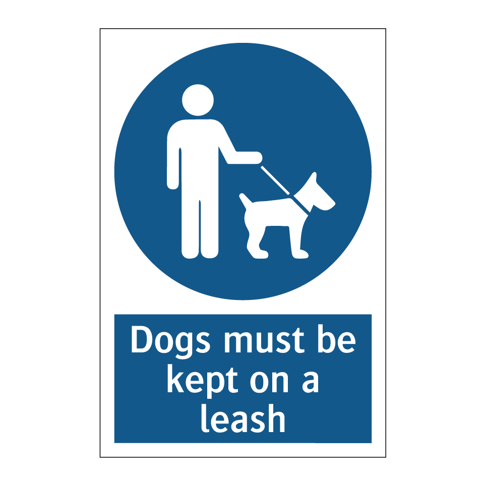 Dogs must be kept on a leash