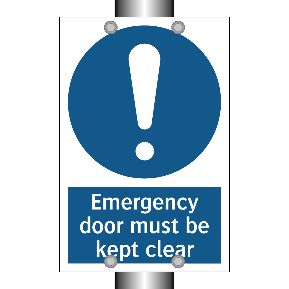 Emergency door must be kept clear