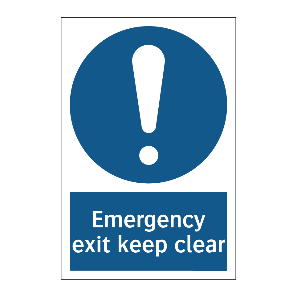 Emergency exit keep clear