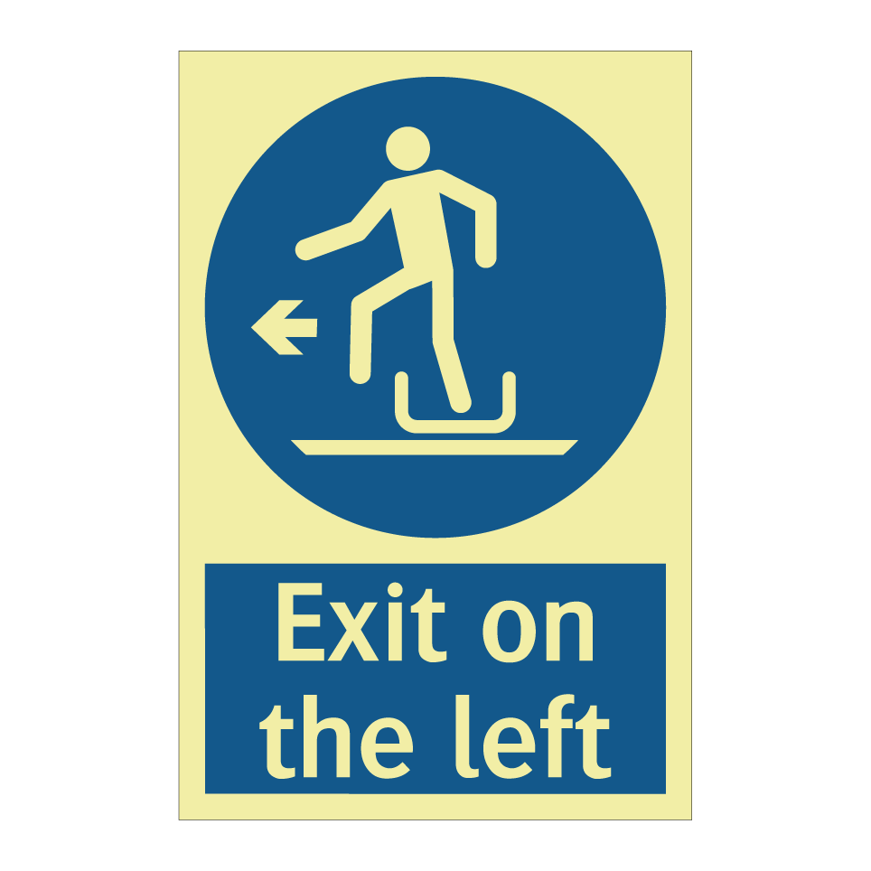 Exit on the left