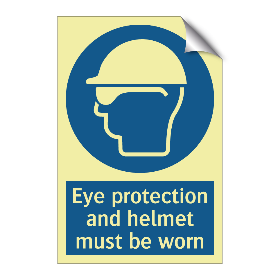 Eye protection and helmet must be worn