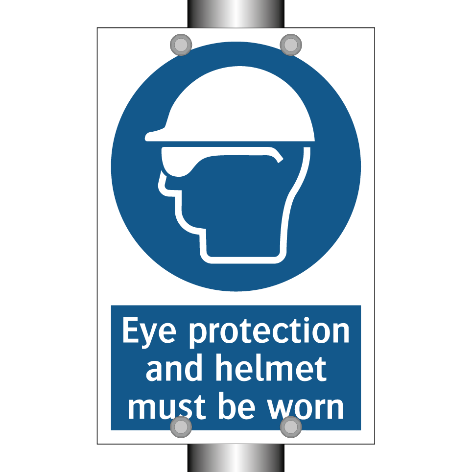 Eye protection and helmet must be worn